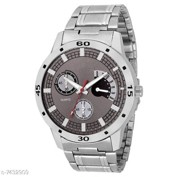 mans classic silver strp watch