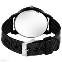 mans classic black strp watch - 5 ★★★★☆, RED-BLACK