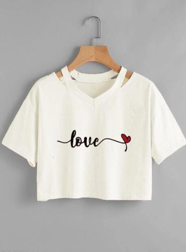 T-shirt For Girls - white, M