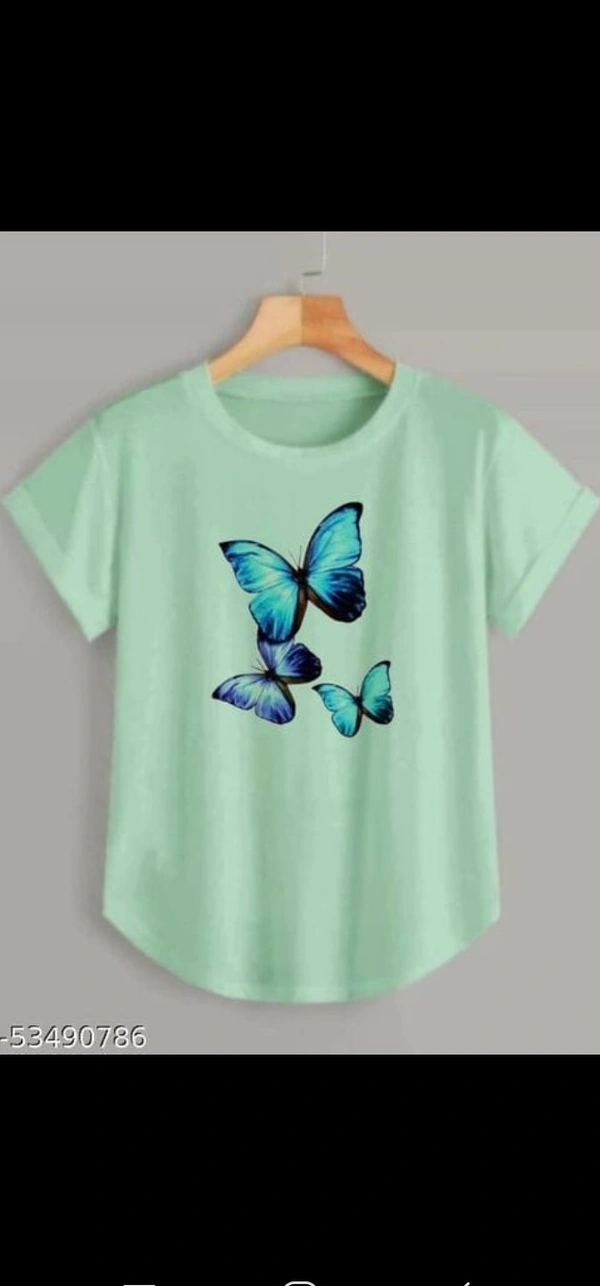Cotton T-shirt For Woman - Aqua, M