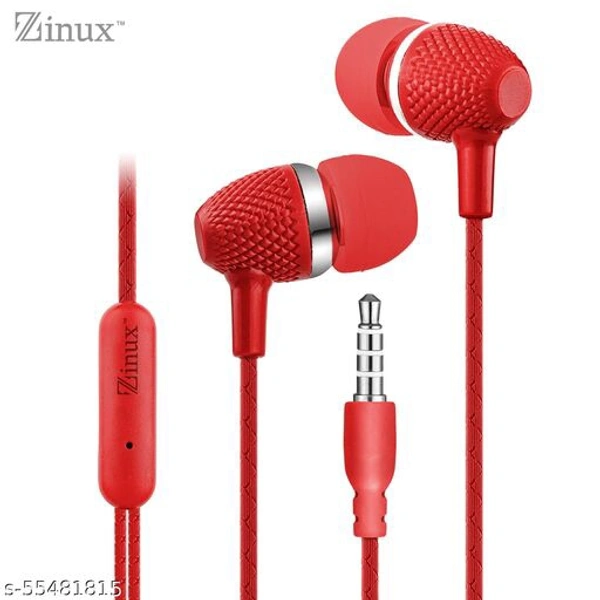 Headphone Wired Red CLASSIC ZINUX