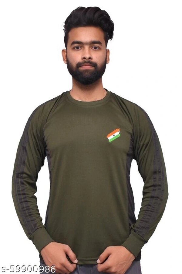 Commando T-Shirt Olive Colour Full Sleeve - L