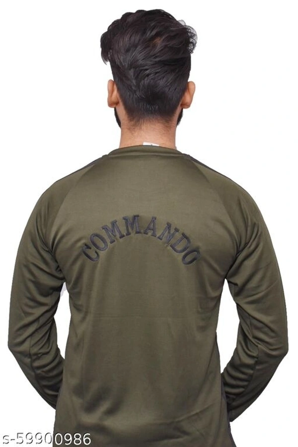 Commando T-Shirt Olive Colour Full Sleeve - L