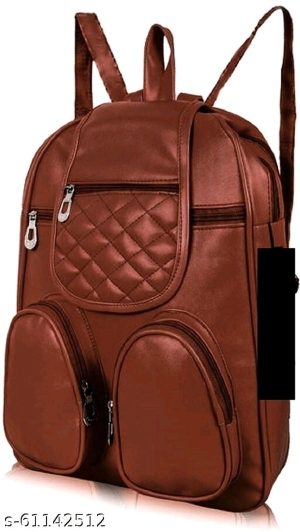 Pu Leather School Bag pack - free