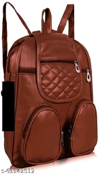 Pu Leather School Bag pack - free