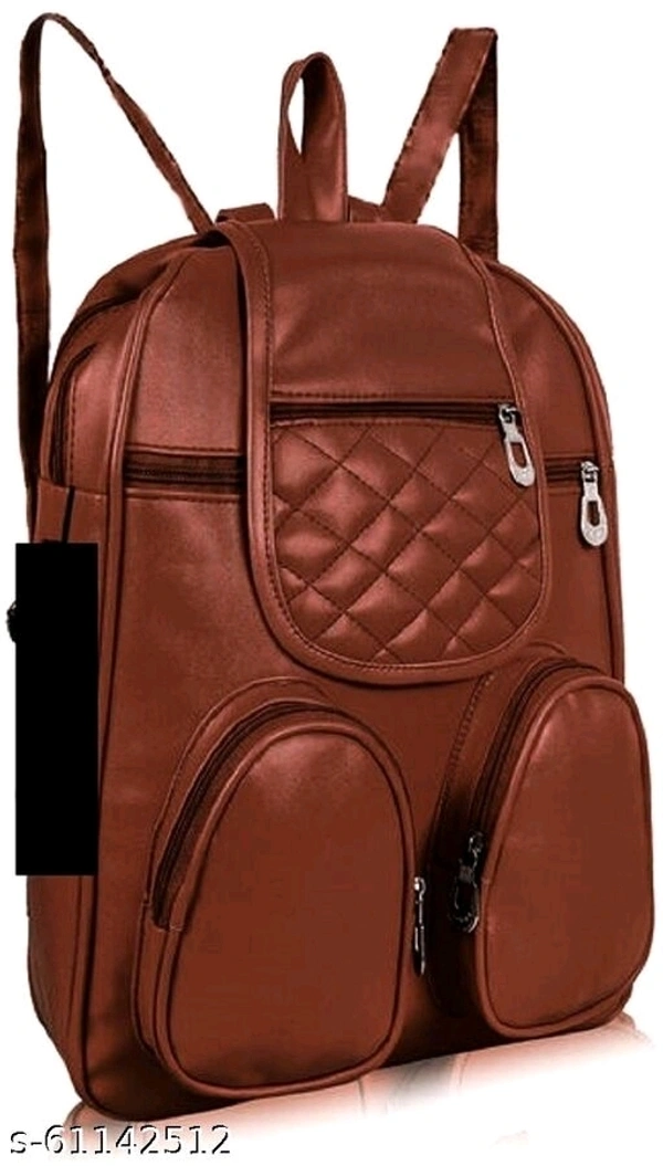 Pu Leather School Bag pack - free