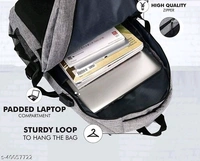 Laptop Backpack With USB Charging Port , Water Resistant With College Computer Bag For Men And Women - free