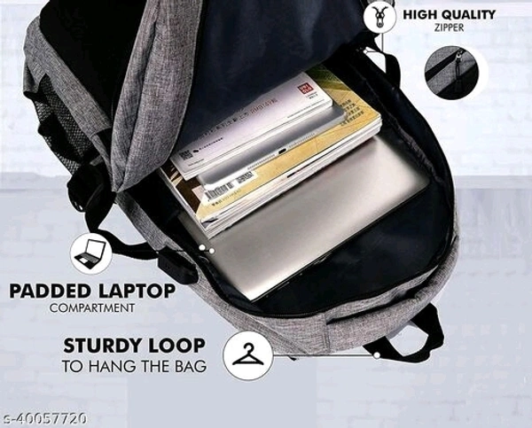 Laptop Backpack With USB Charging Port , Water Resistant With College Computer Bag For Men And Women - free