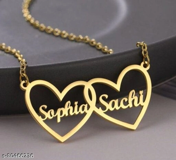 Customizable Couple Pendant  - Gold Colour, Select This On Order Page, 4.6, FREE SIZE