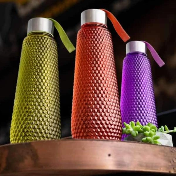 Plastic Fridge Water Set With Steel Finish Cap (1 Pieces 1 litre)