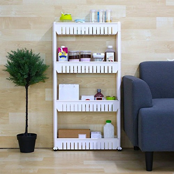 Layer Storage  Slim Rack Shelf with Wheel