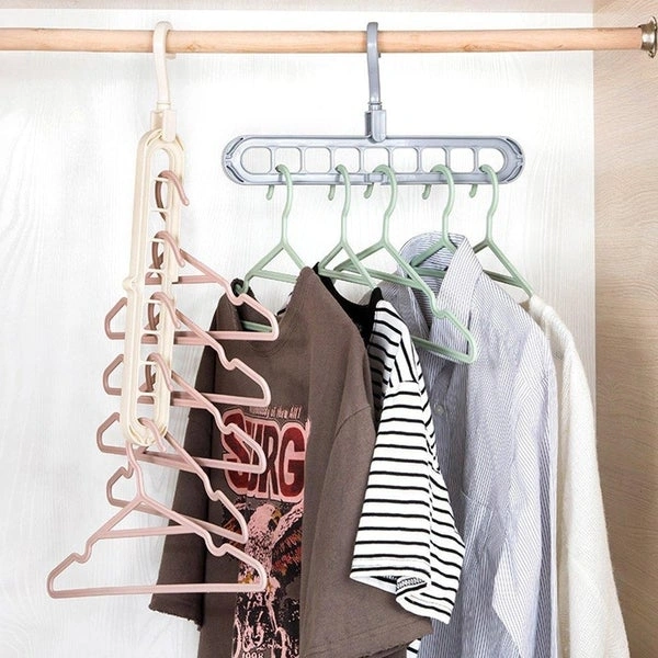 Hole Plastic Hanger Hanging hook Indoor Wardrobe Clothes Organization