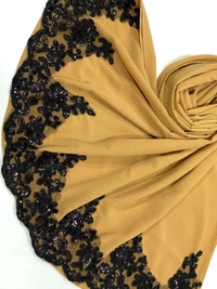 Chiffon with sequins lace…Single 