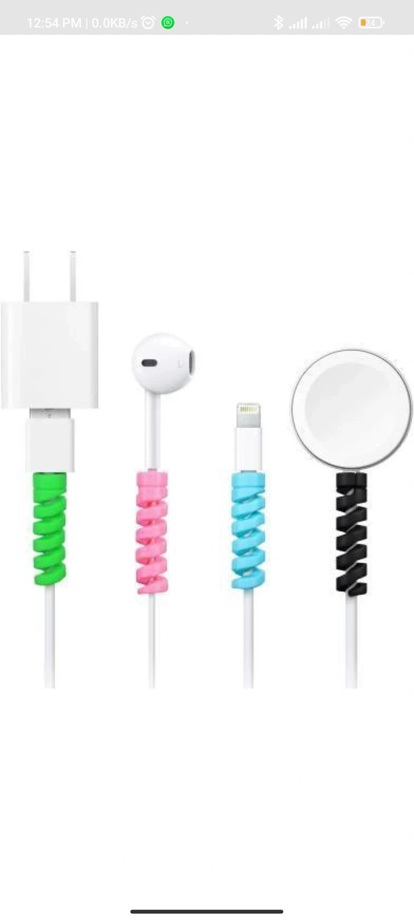 high quality cable protector 4pcs set - Magenta / Fuchsia