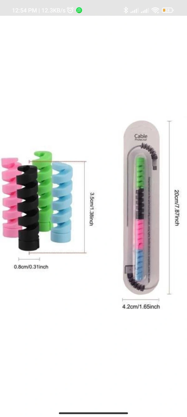 high quality cable protector 4pcs set - Magenta / Fuchsia