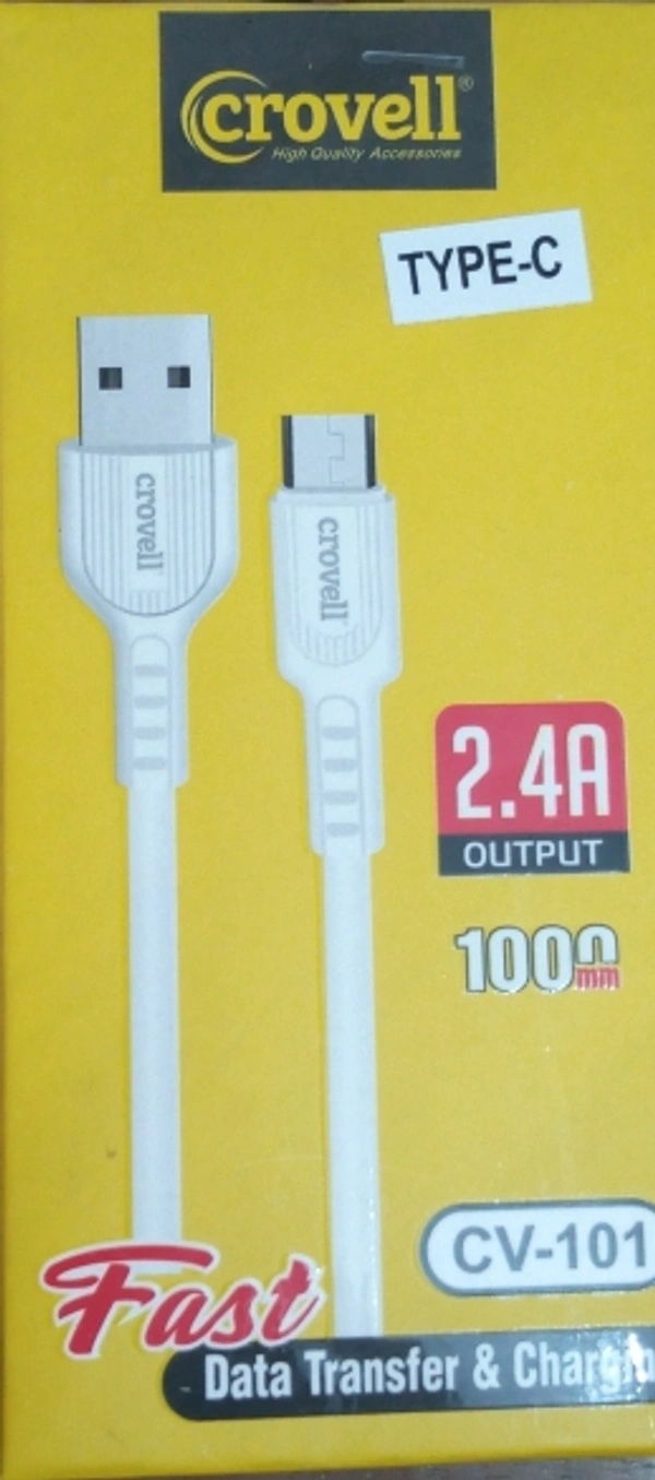 Crovell Data Transfer And Charging Cable - white, unique