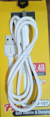 Crovell Data Transfer And Charging Cable - White, 1000mm
