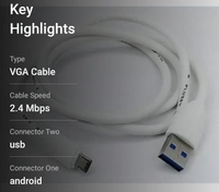 Crovell Data Transfer And Charging Cable - White, 1000mm