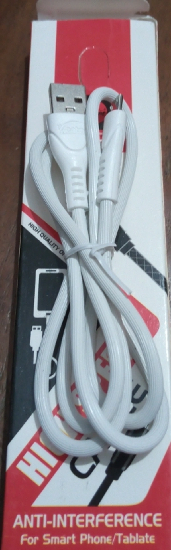 HIGH SPEED CABLE DATA AND CHARGING CABLE - white, 1000mm