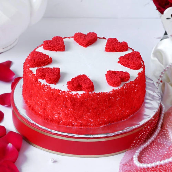 Red Velvety Heart Cake - 1kg