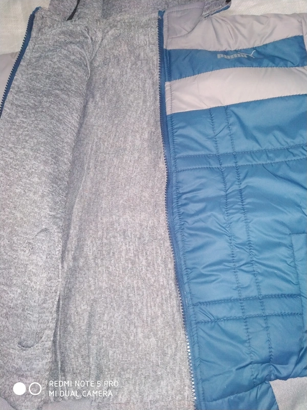 Puma Jacket 2in1 - light sky blue & Grey, 40