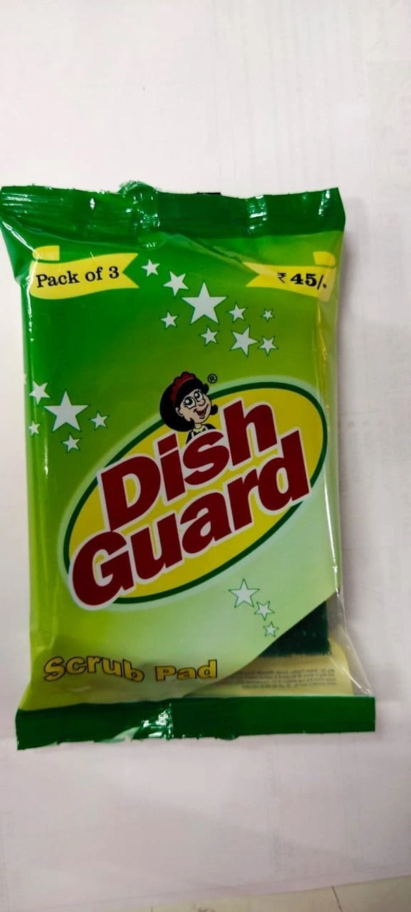 Green Scrub Pad 10* 7.5 cm  - Pack of 3