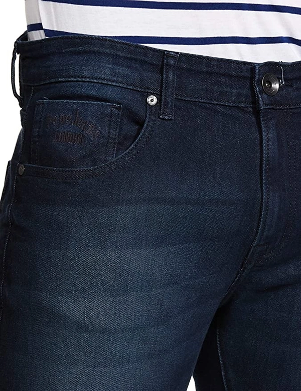 Pepe Dark Blue Solid Jeans - 34