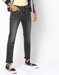 Levis Black Biowash Slim Jeans - 36