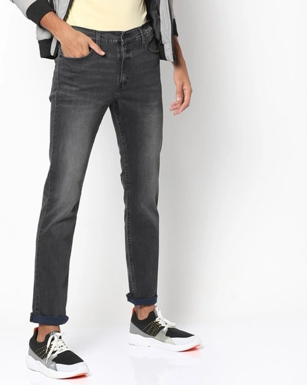 Levis Black Biowash Slim Jeans - 36
