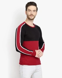 Red-Black Double Full Tshirt  - XL