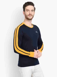 Black - Yellow Border Mens Tshirt - XL
