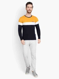 Full Sleeve Triple Color Full Sleeve Tshirt - XL