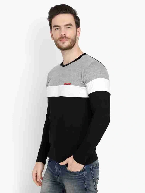 Triple Black Crew Neck Full Sleeve Tshirt - S
