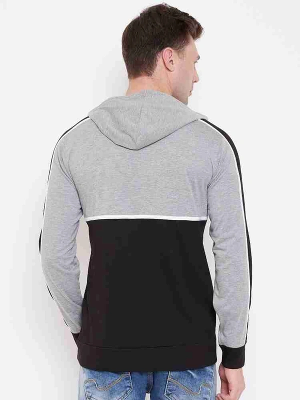 Double Color Black Mens Hoodie  - XL