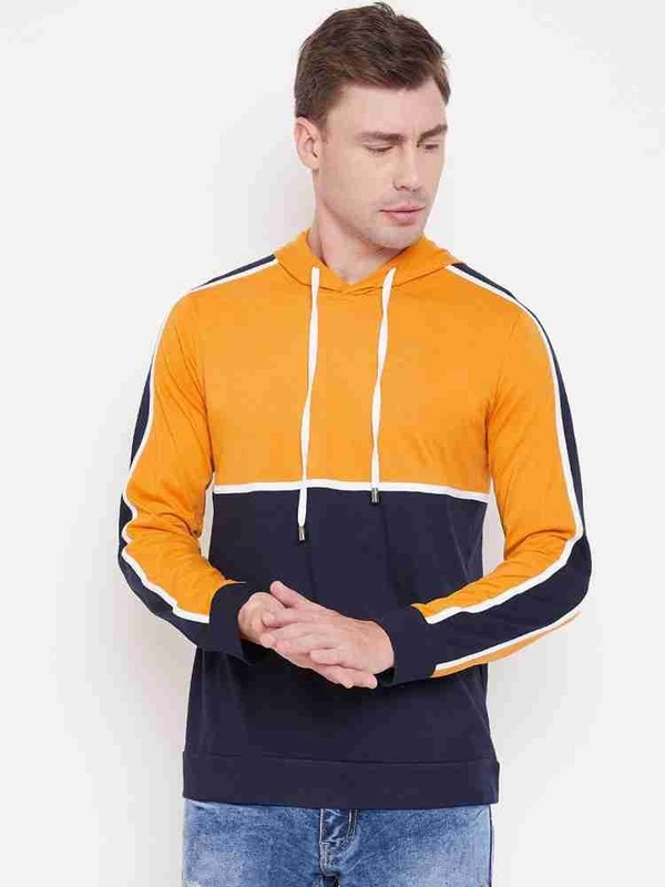 Double Color YB Mens Hoodie - L