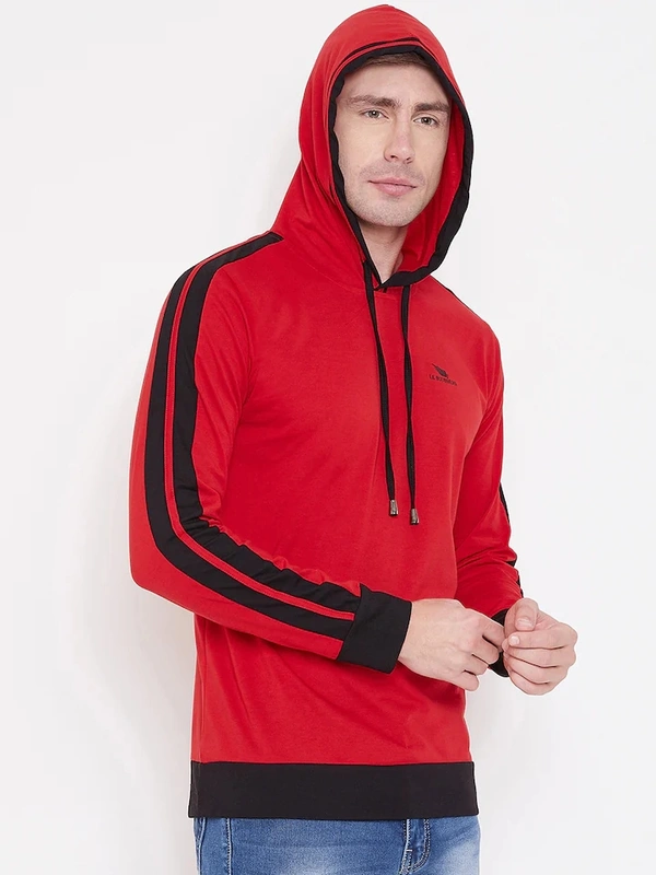 Full Red Mens Hoodie - S