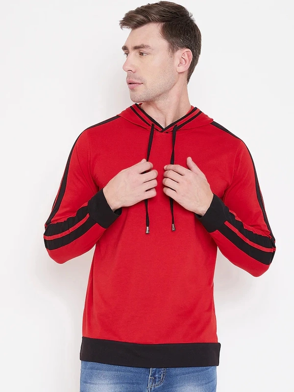 Full Red Mens Hoodie - M