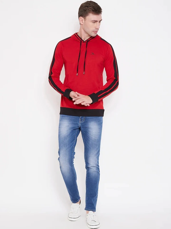 Full Red Mens Hoodie - M