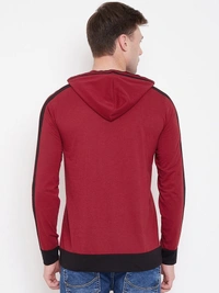 Full Maroon Mens Hoodie - S