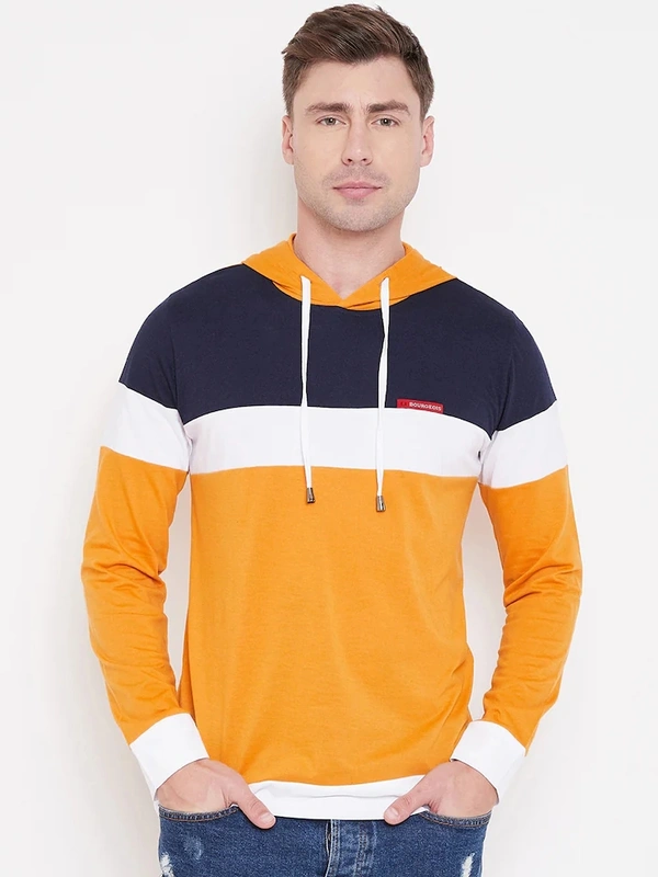Triple Solid Mens Hoodie - L