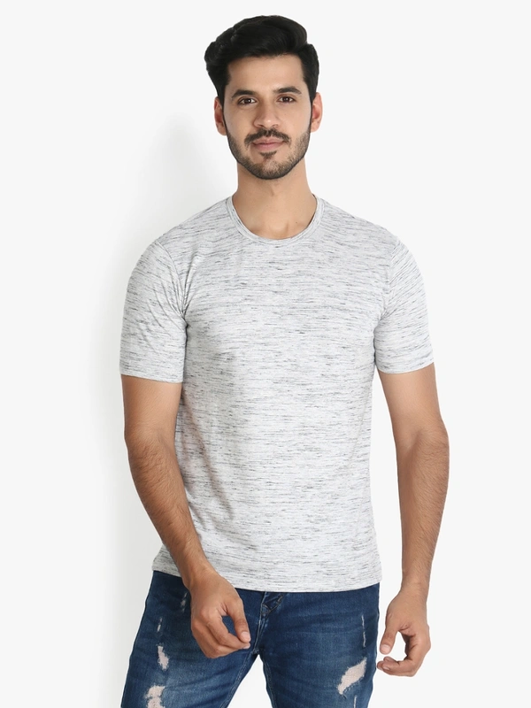 Men's Solid Criss Cross Tshirt - L