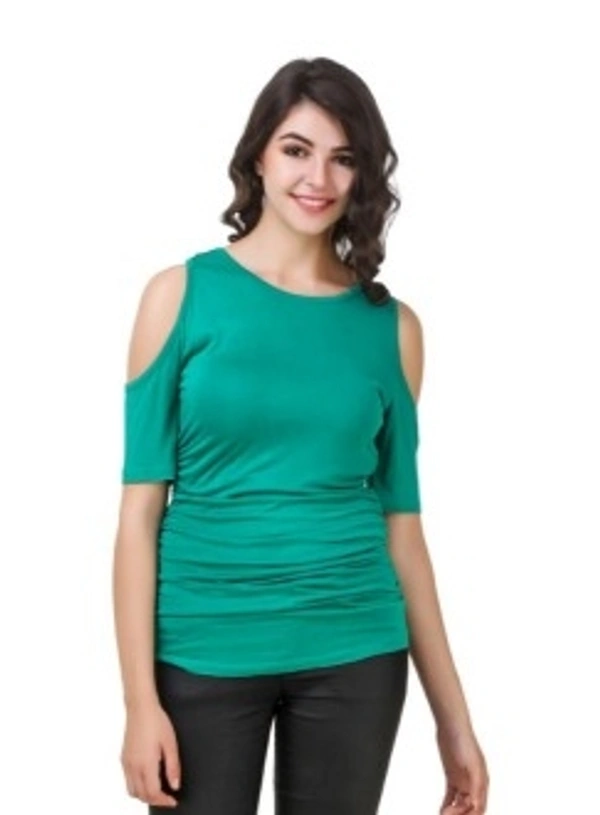 Girls Light Green Regular Top