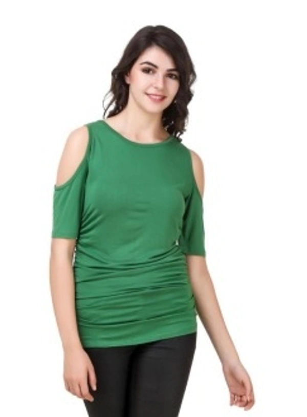 Girls Dark Green Regular Top