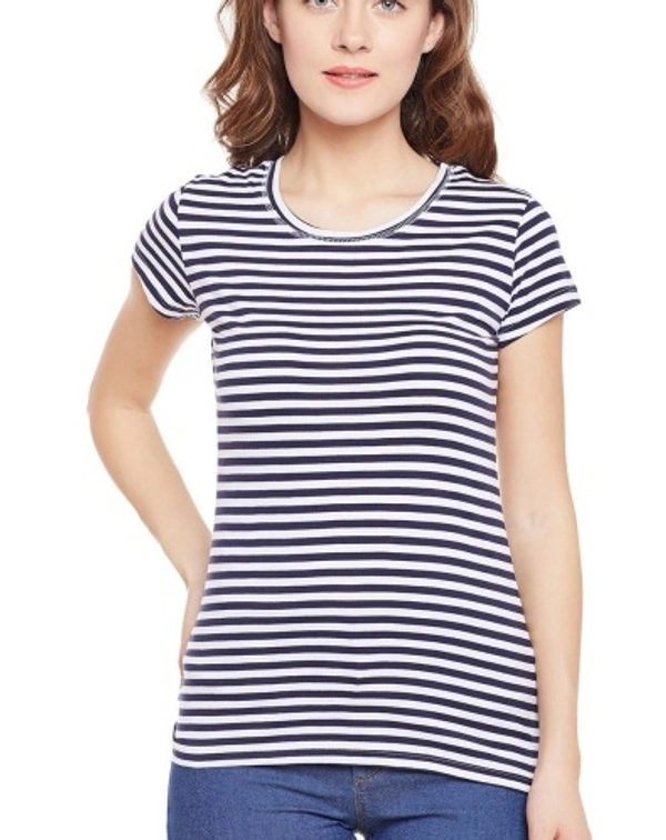 Blue White Regular Girls Top