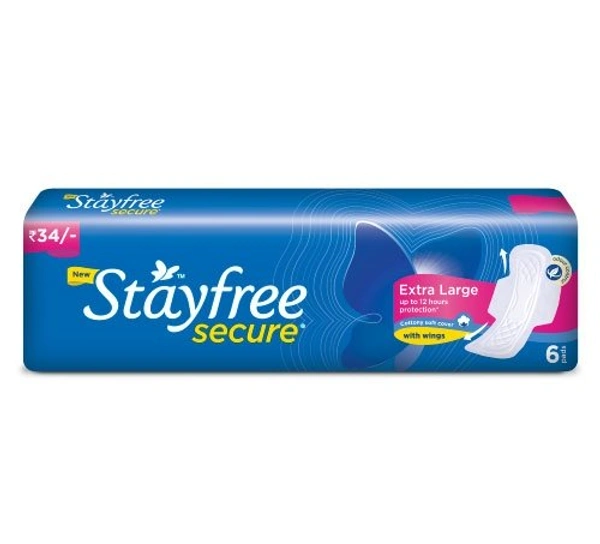 Stayfree Secure Regular- Mrp 37, Price 32/Packet[Pack Of 6pcs]