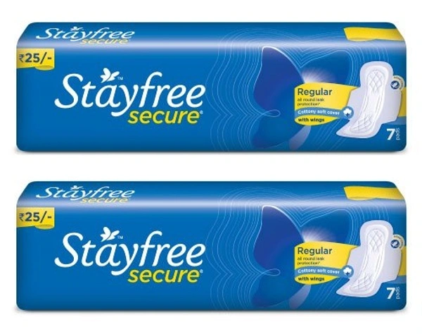 Stayfree Secure Regular- Mrp 37, Price 32/Packet[Pack Of 6pcs]