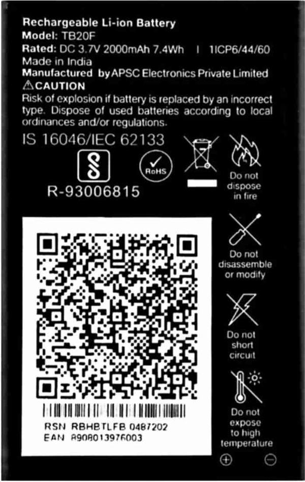 Jio LYF Battery - Black