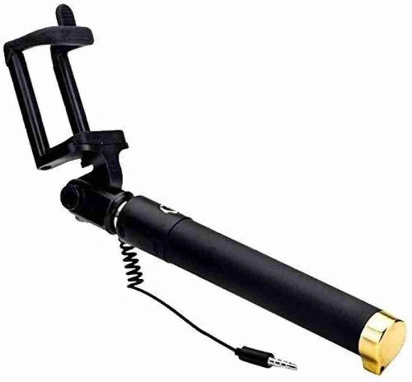 Selfie Stick (Black, Remote Include) - Black