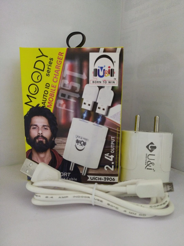 Dual USB Port Charger (Fast Charger ) - White