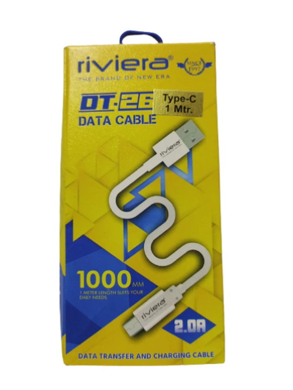 Riviera DT-26 (Type C Data Cable, 1Mtr) - White